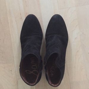 Sam Edelman Petty Black Suede Booties